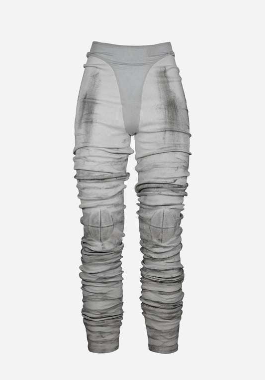 "NESSARO" HOUSETECK LAYERED MORPHED BLADE PROSTHETIC TIGHTS - BON3