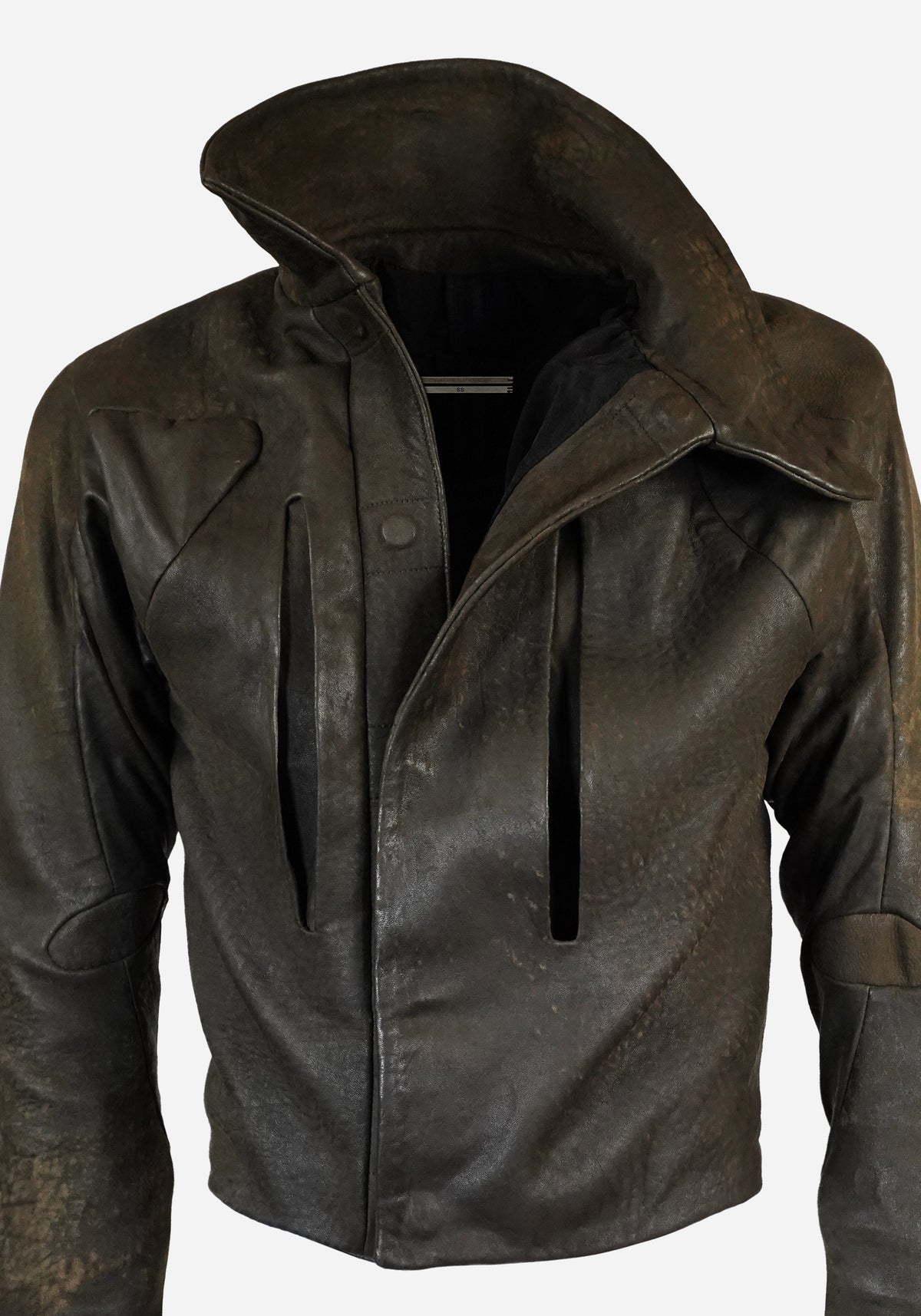 “MAGNUMO” SS LAYERED MORPHED BLADE PROSTHETICA OPEN-WORK NUBUK LEATHER JACKET