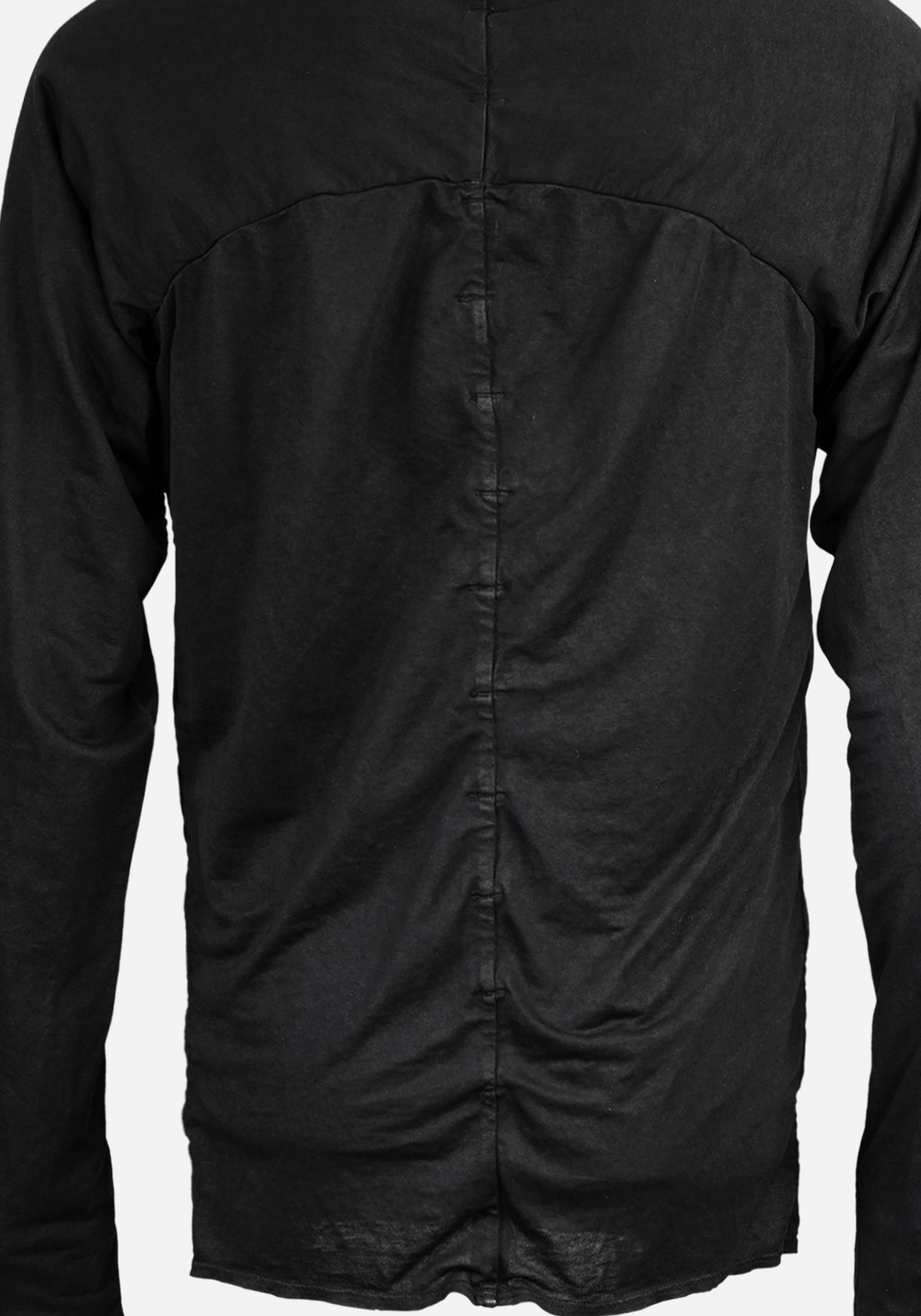 “BODO” HOUSETECK LAYERED ATLAS HOODED BUTTON UP LONG SLEEVE