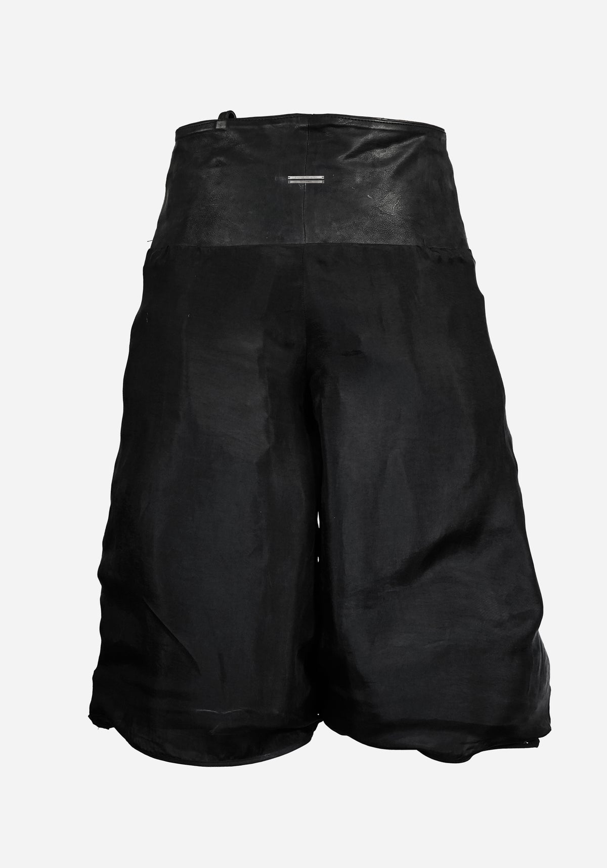 “GALLAN” LAYERED CURSAR BONDAGE NUBUK FENCING MOTOCARGO SHORTS