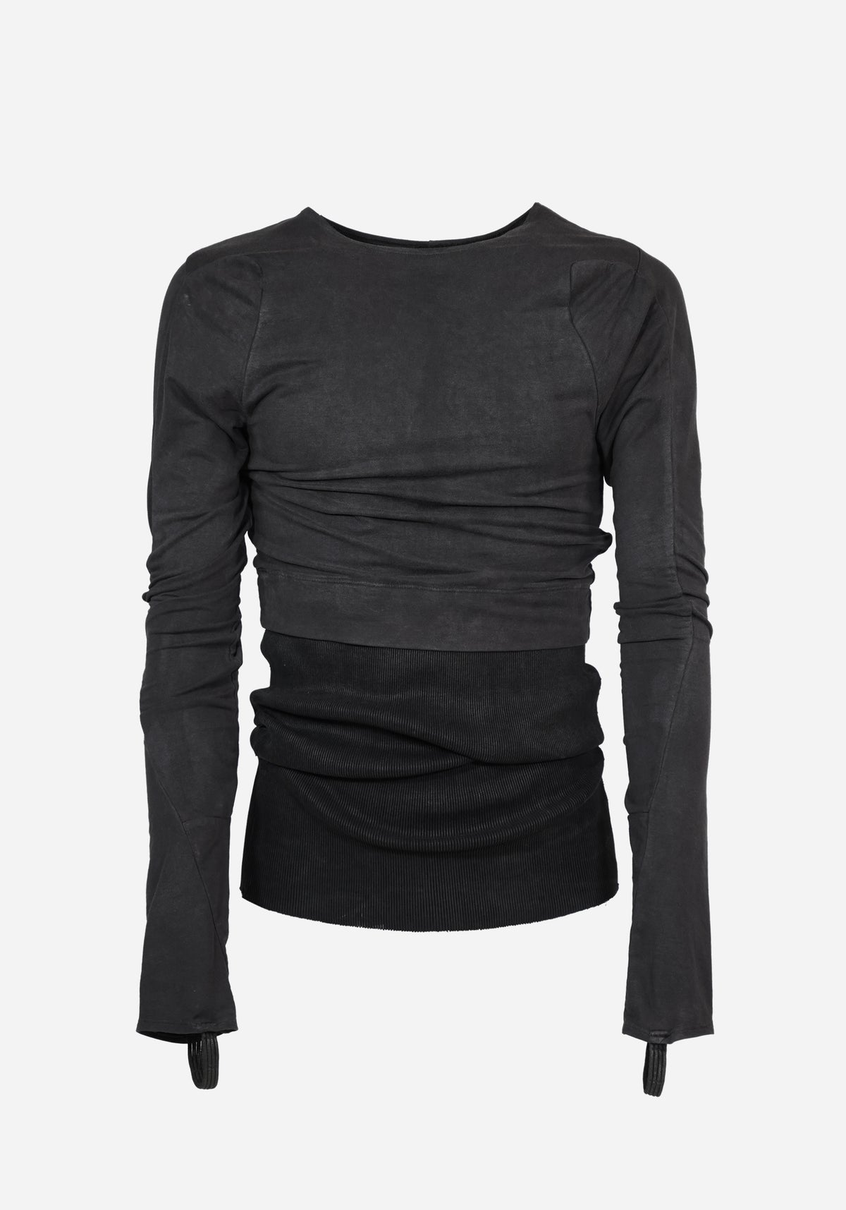 “SKINS” LAYERED CRACK-BONE FLAMEN FLACCID LONG SLEEVE