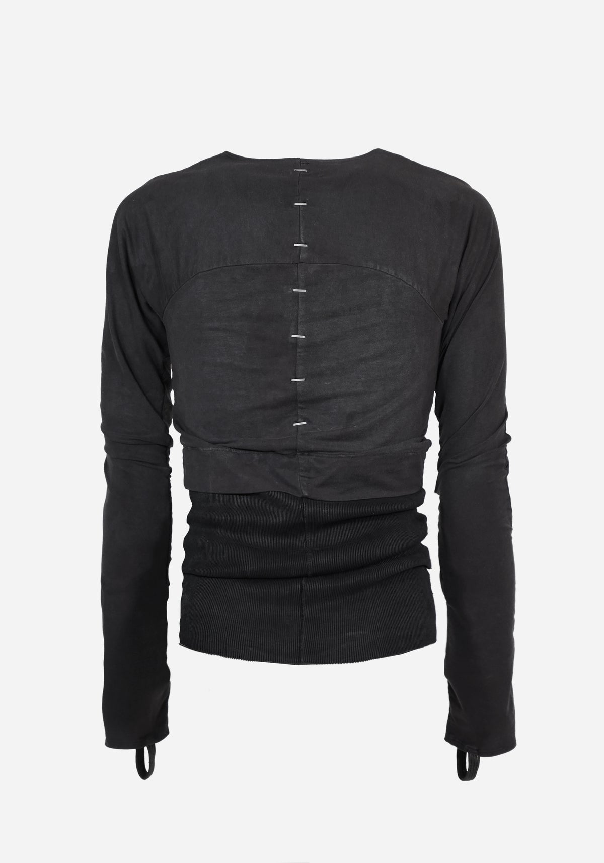 “SKINS” LAYERED CRACK-BONE FLAMEN FLACCID LONG SLEEVE