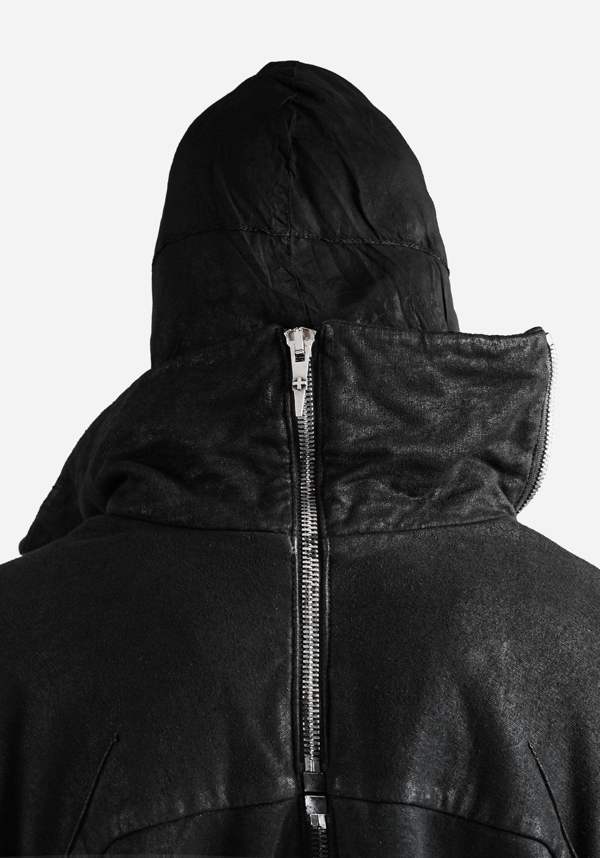 “GHASTER” LAYERED BACKZIP ATLAS HOODED JACKET - RAM