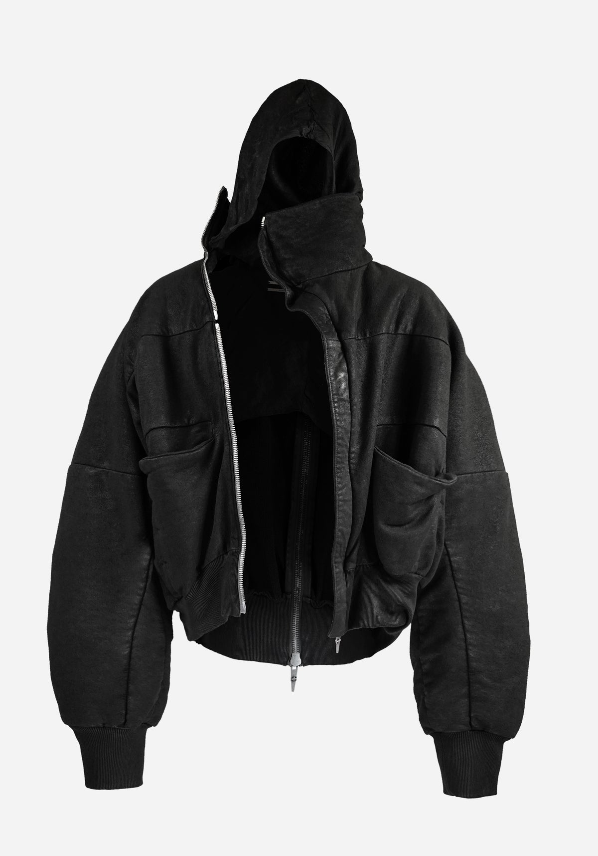 “GHASTER” LAYERED BACKZIP ATLAS HOODED JACKET - RAM