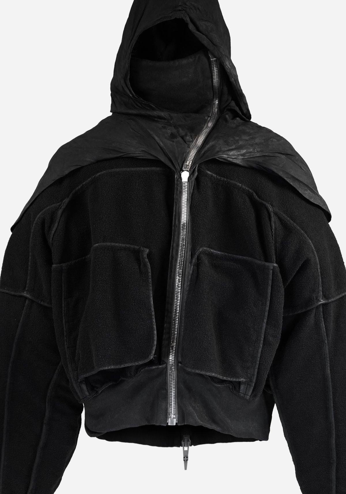 “GHASTER” LAYERED BACKZIP ATLAS HOODED JACKET - RAM