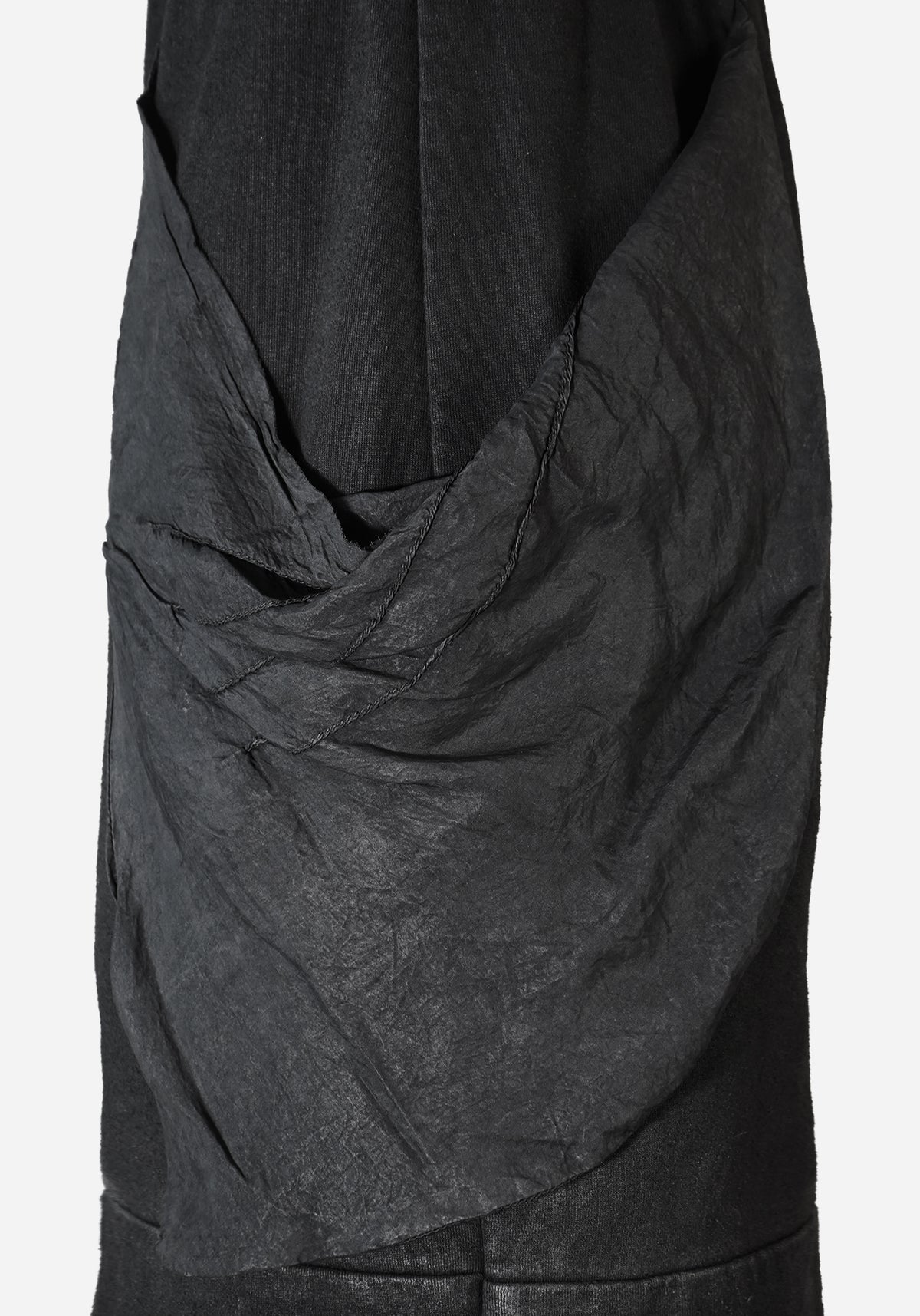 “POGLUCIDA” LAYERED DRAPED GOLUCIDA CARGO SWEATPANTS