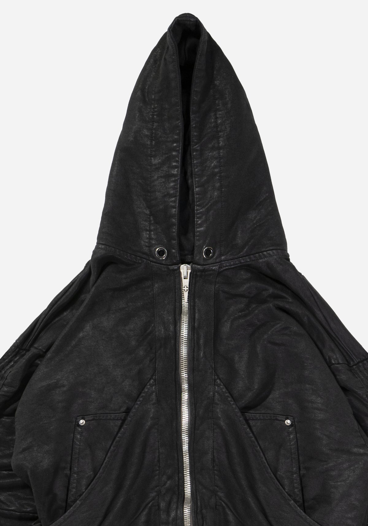 "GOLUCIDA" LAYERED JUMBO ZIPPER CARGO HOODIE - ZILLA