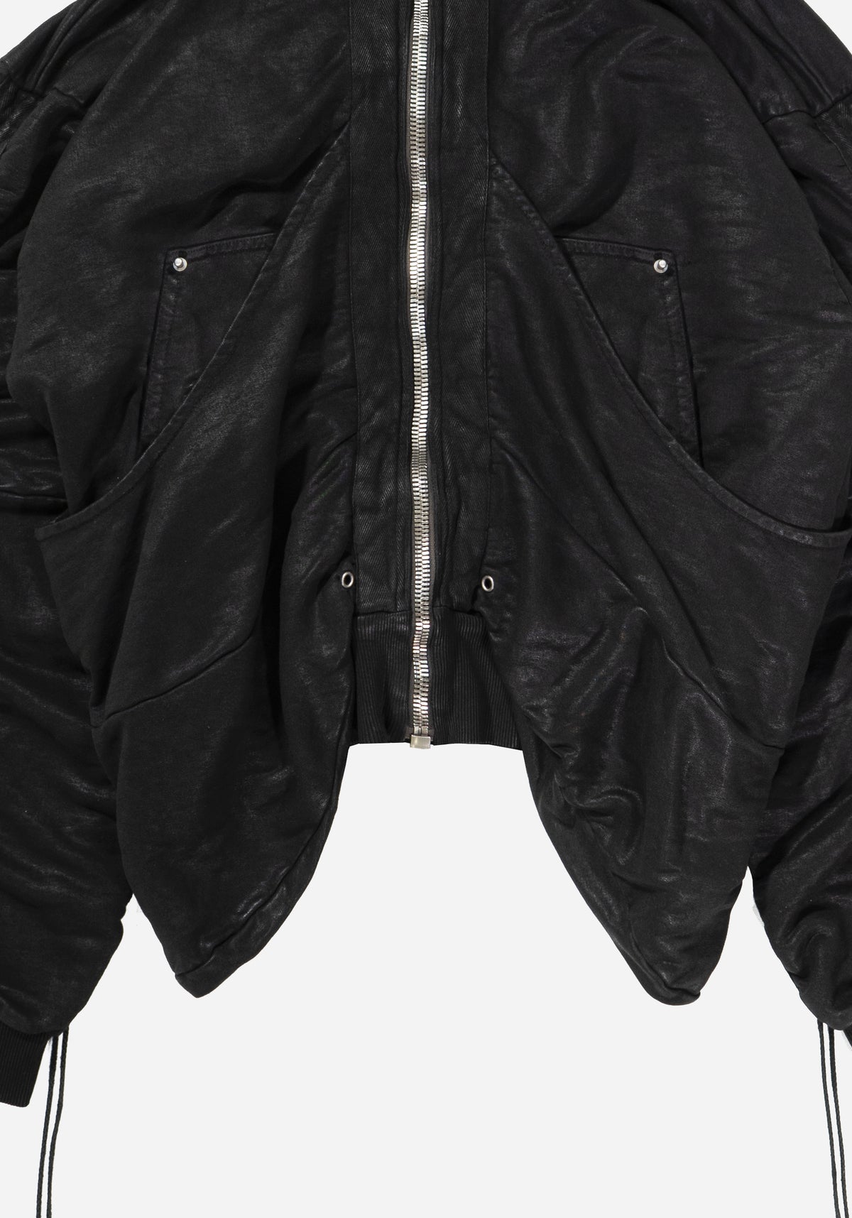 "GOLUCIDA" LAYERED JUMBO ZIPPER CARGO HOODIE - ZILLA