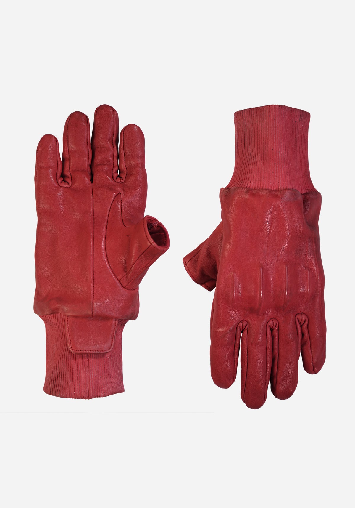 “GOTO” MORPHED PROSTHETICA LEATHER CHESTUS GLOVES - HEMORRAGE