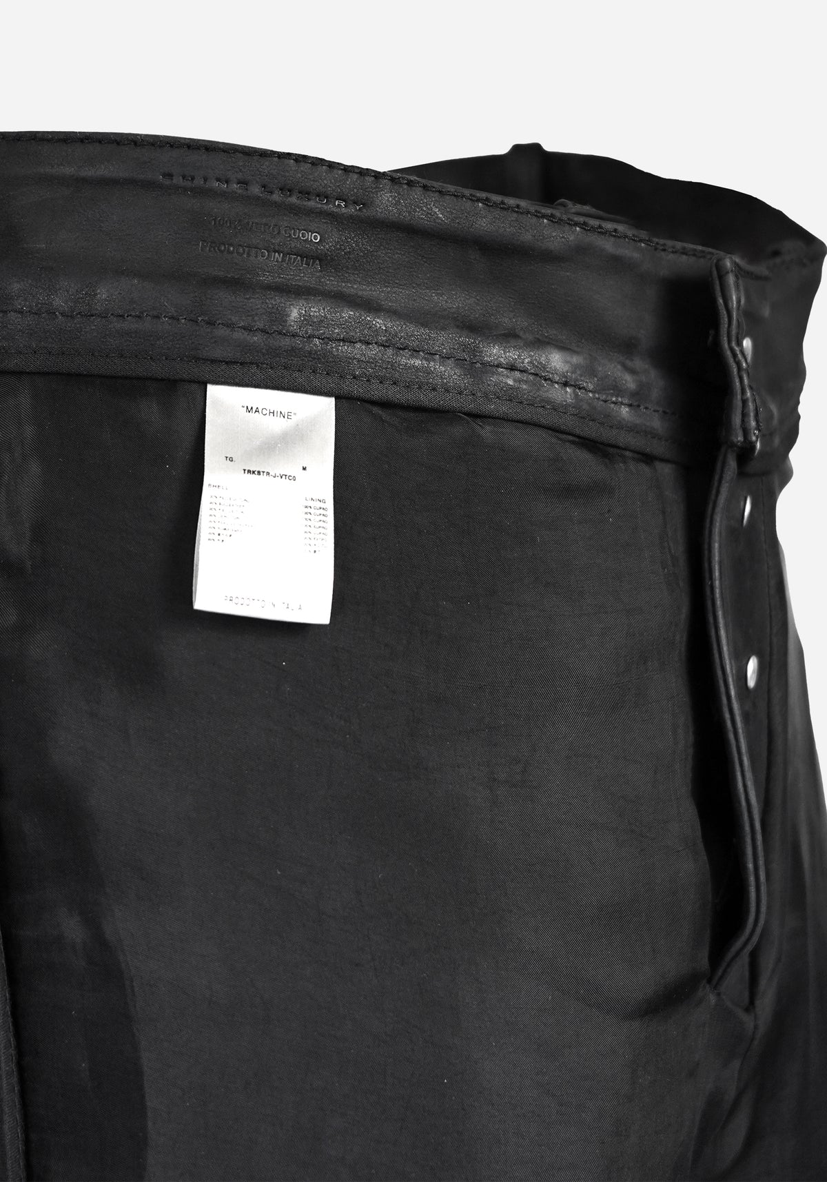 “OMENSTAR” LAYERED INSERTED NUBUK SLIMCUT PANTS