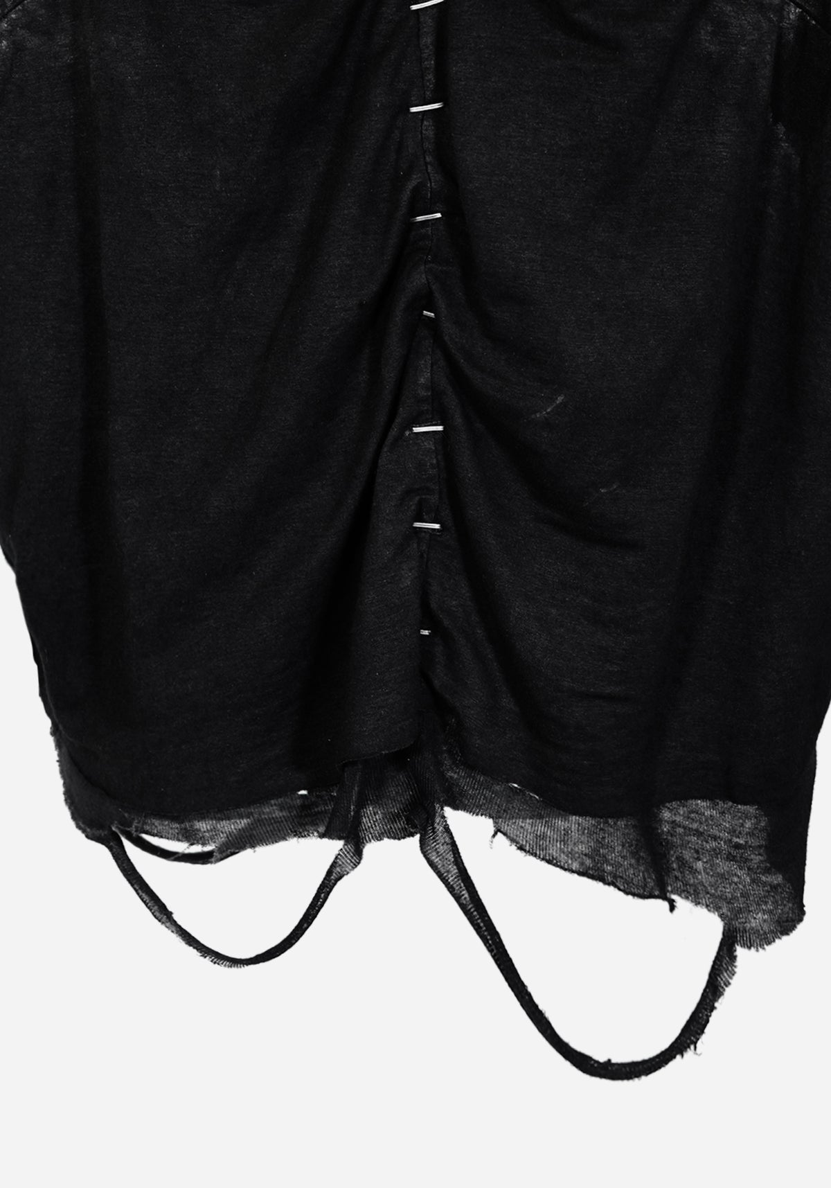 “GARETTE” LAYERED CRACK-BONE THRASHED SWEATER
