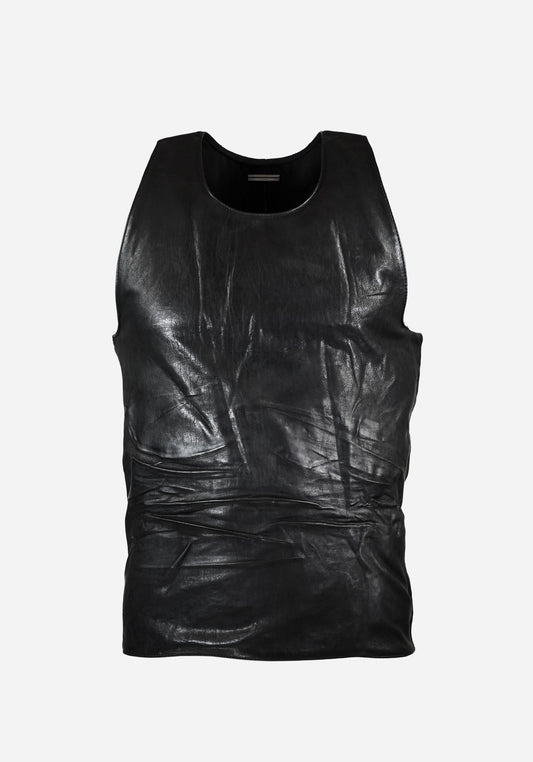 “ZODIAK" MAGNETIC LAYERED LEATHER CUIRASS VEST