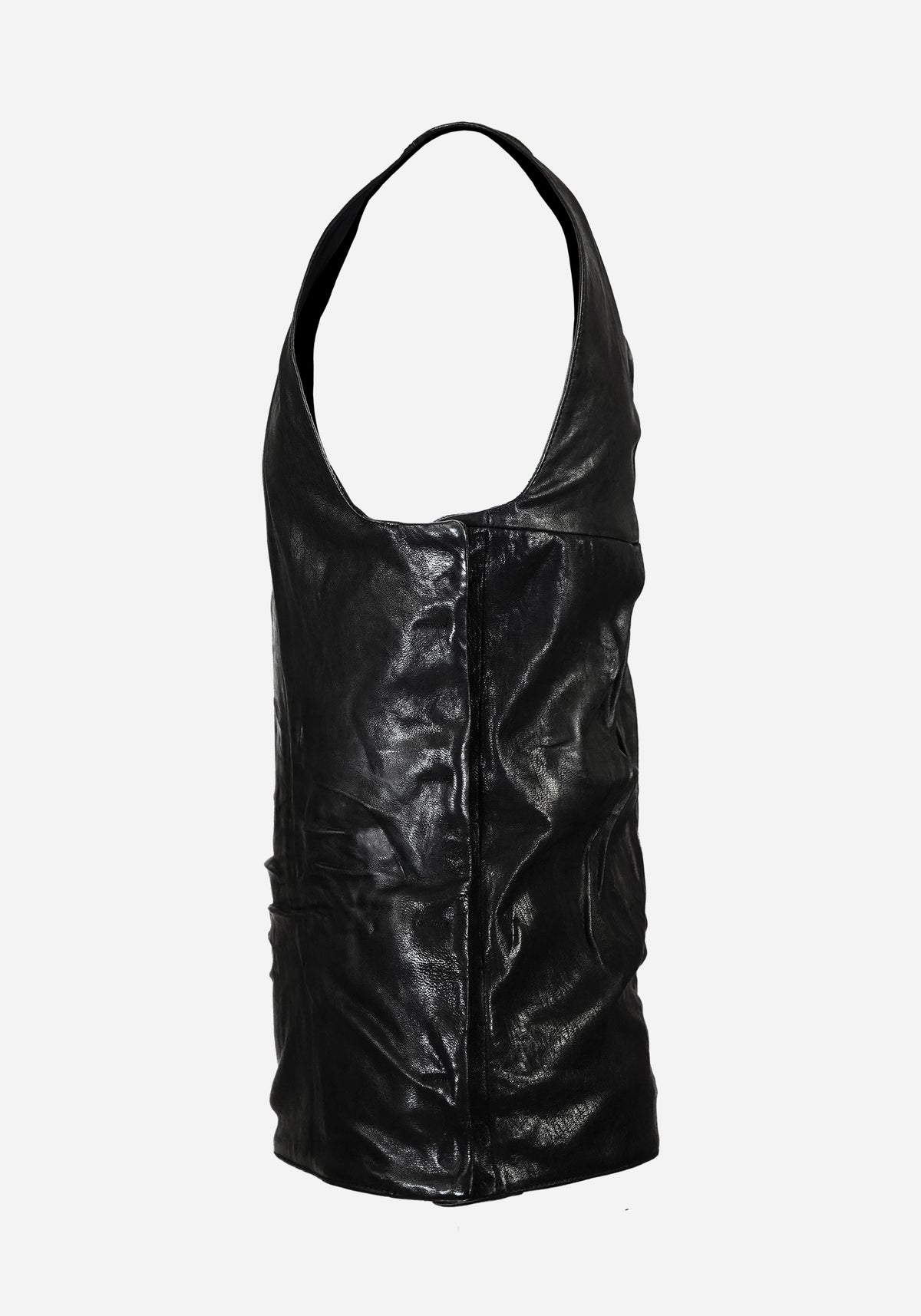 “ZODIAK" MAGNETIC LAYERED LEATHER CUIRASS VEST