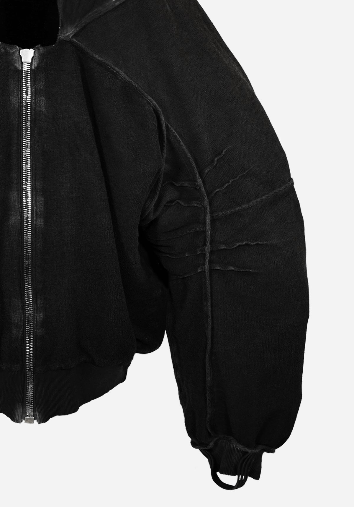 “MEGLATHON” LAYERED FLAMEN ZIPPER MAC HOODIE-RAM