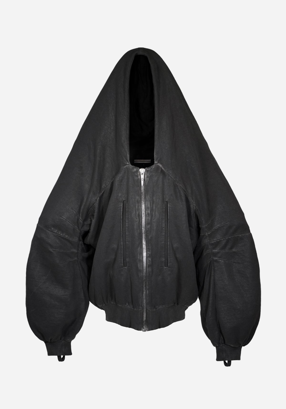 “MEGLATHON” LAYERED FLAMEN ZIPPER MAC HOODIE