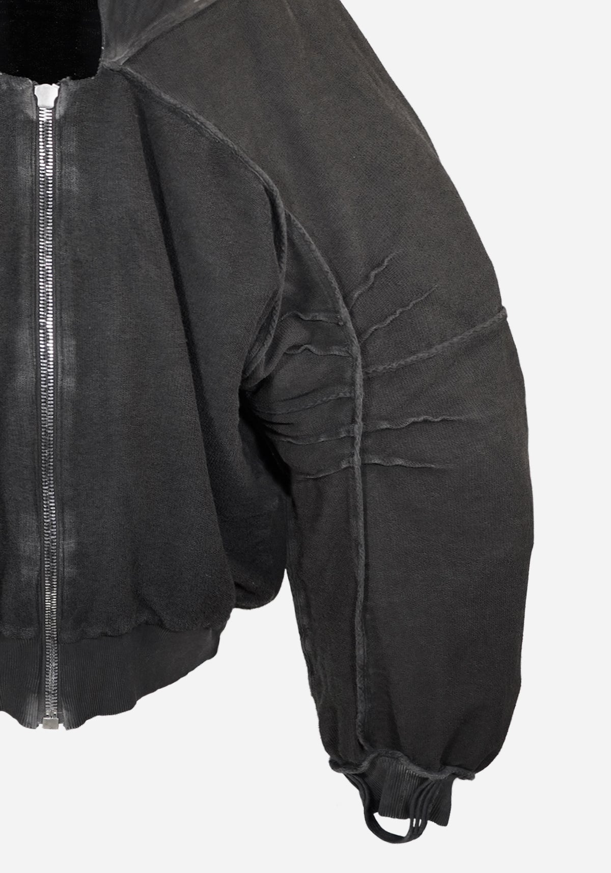 “MEGLATHON” LAYERED FLAMEN ZIPPER MAC HOODIE