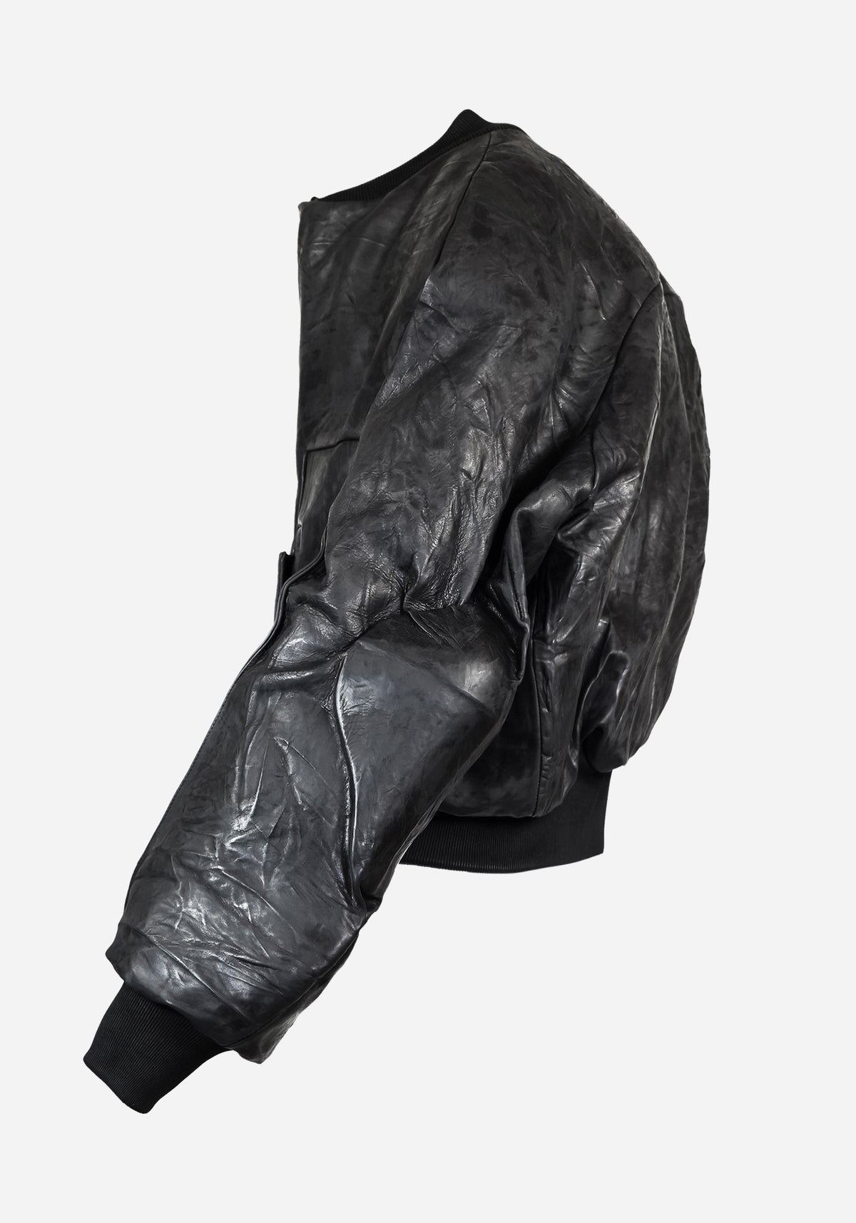“MASTERONE” SS MAGNETIC LAYERED MORPHED TEMPLAR PROSTHETICA CRACKBONE LEATHER BOMBER JACKET - EQUINOX