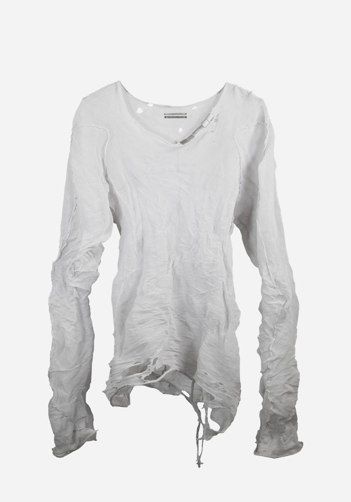 “HEFESTO” KNITTED THRASHED METAL LONG SLEEVE