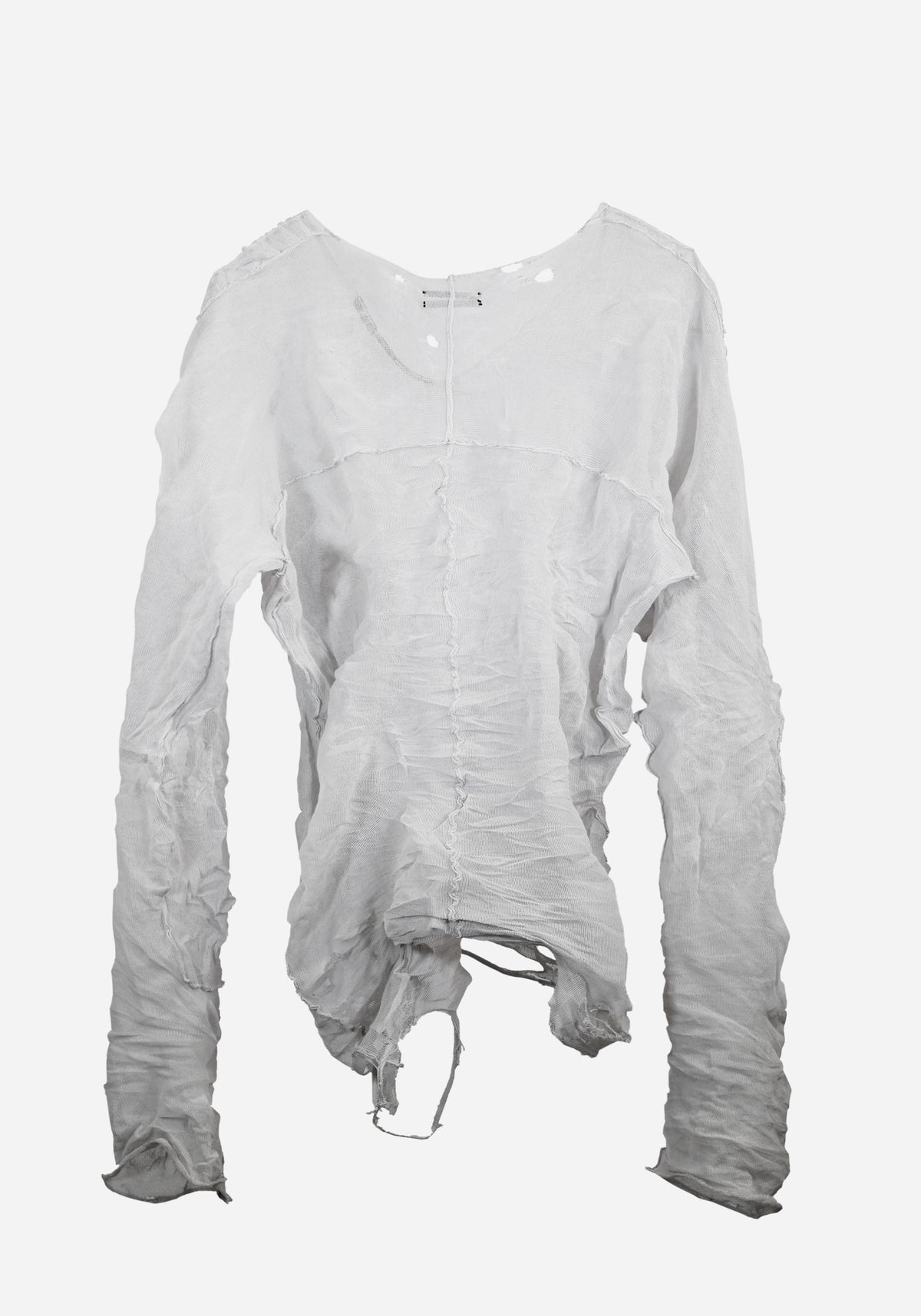 “HEFESTO” KNITTED THRASHED METAL LONG SLEEVE