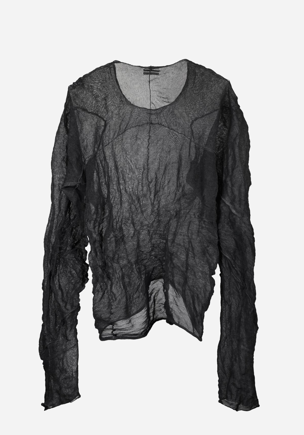 “HEFESTO” KNITTED THRASHED METAL LONG SLEEVE - EUPHEMO