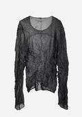 “HEFESTO” KNITTED THRASHED METAL LONG SLEEVE - EUPHEMO