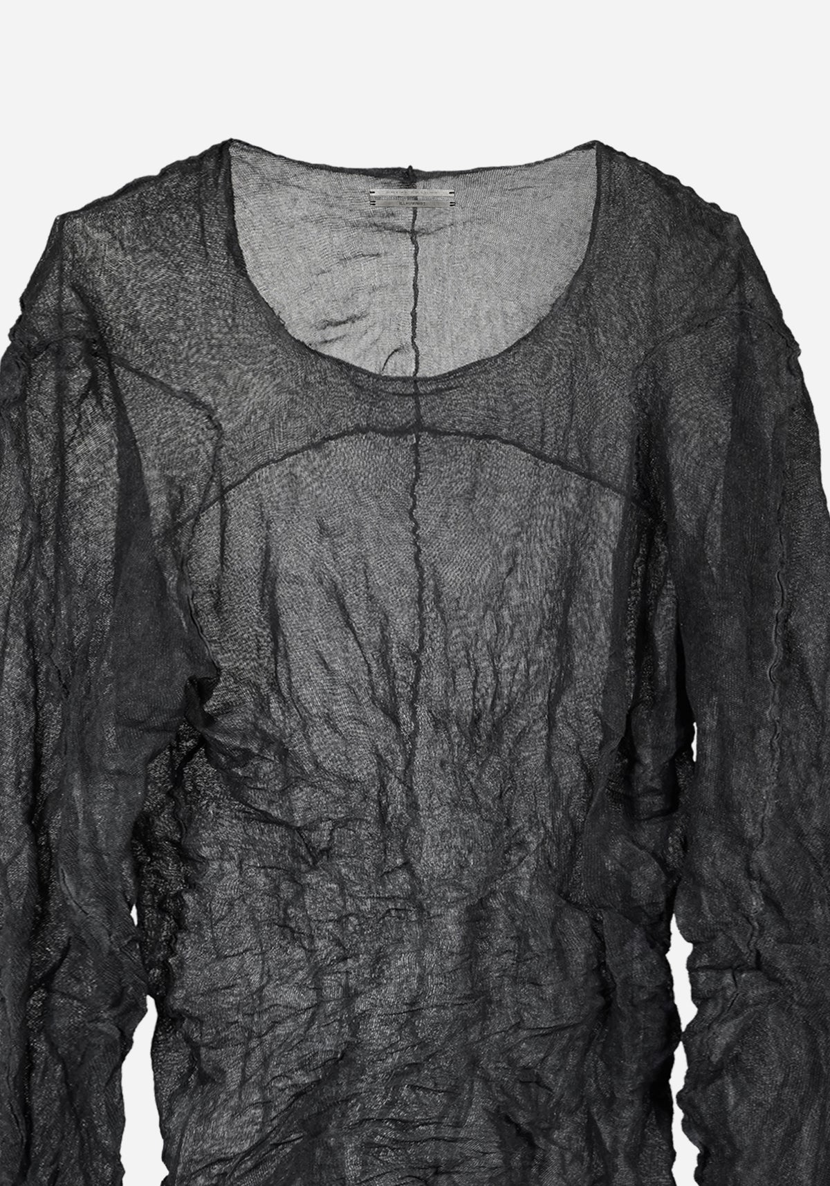 “HEFESTO” KNITTED THRASHED METAL LONG SLEEVE - EUPHEMO