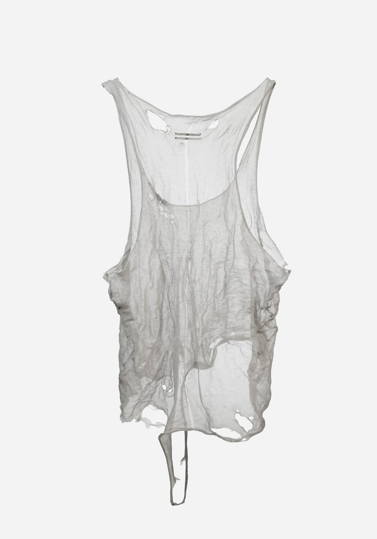 “DAMONE” THRASHED KNITTED METAL TANK TOP