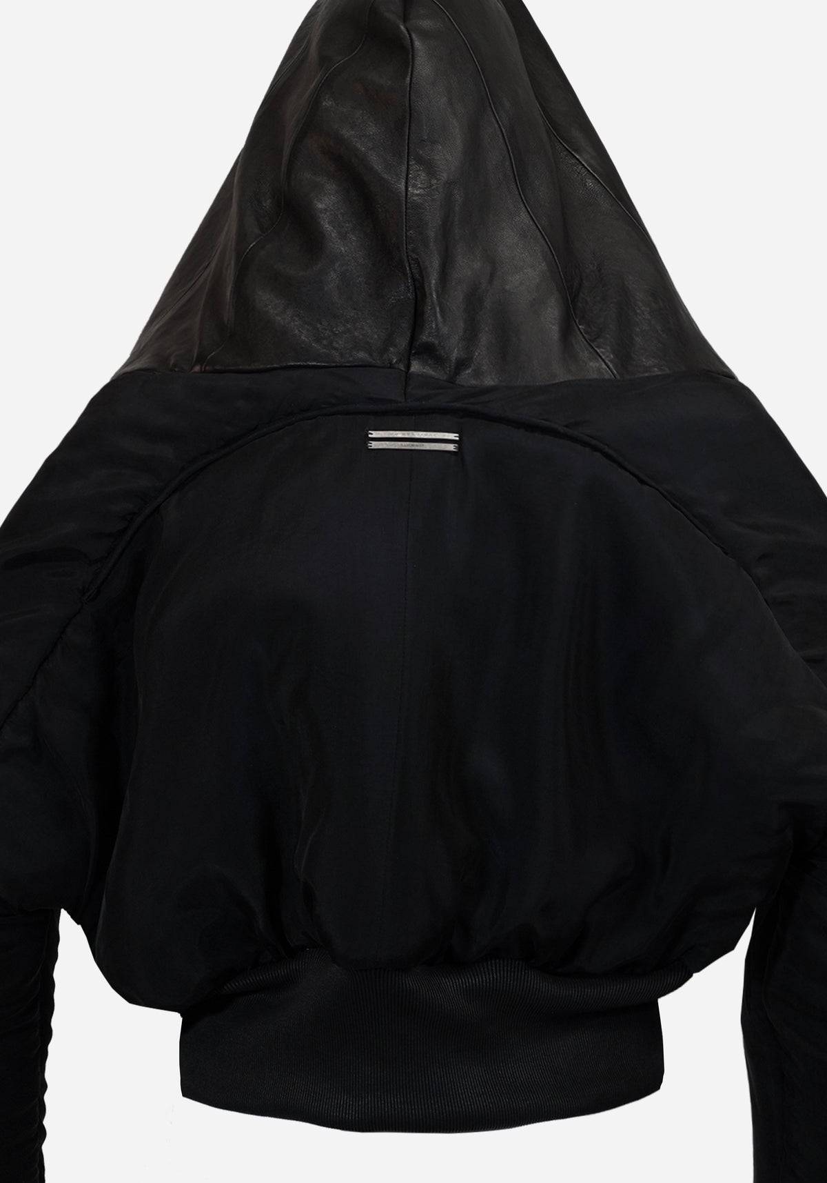 “METHASTERONE” LEATHER MAC BOMBER JACKET