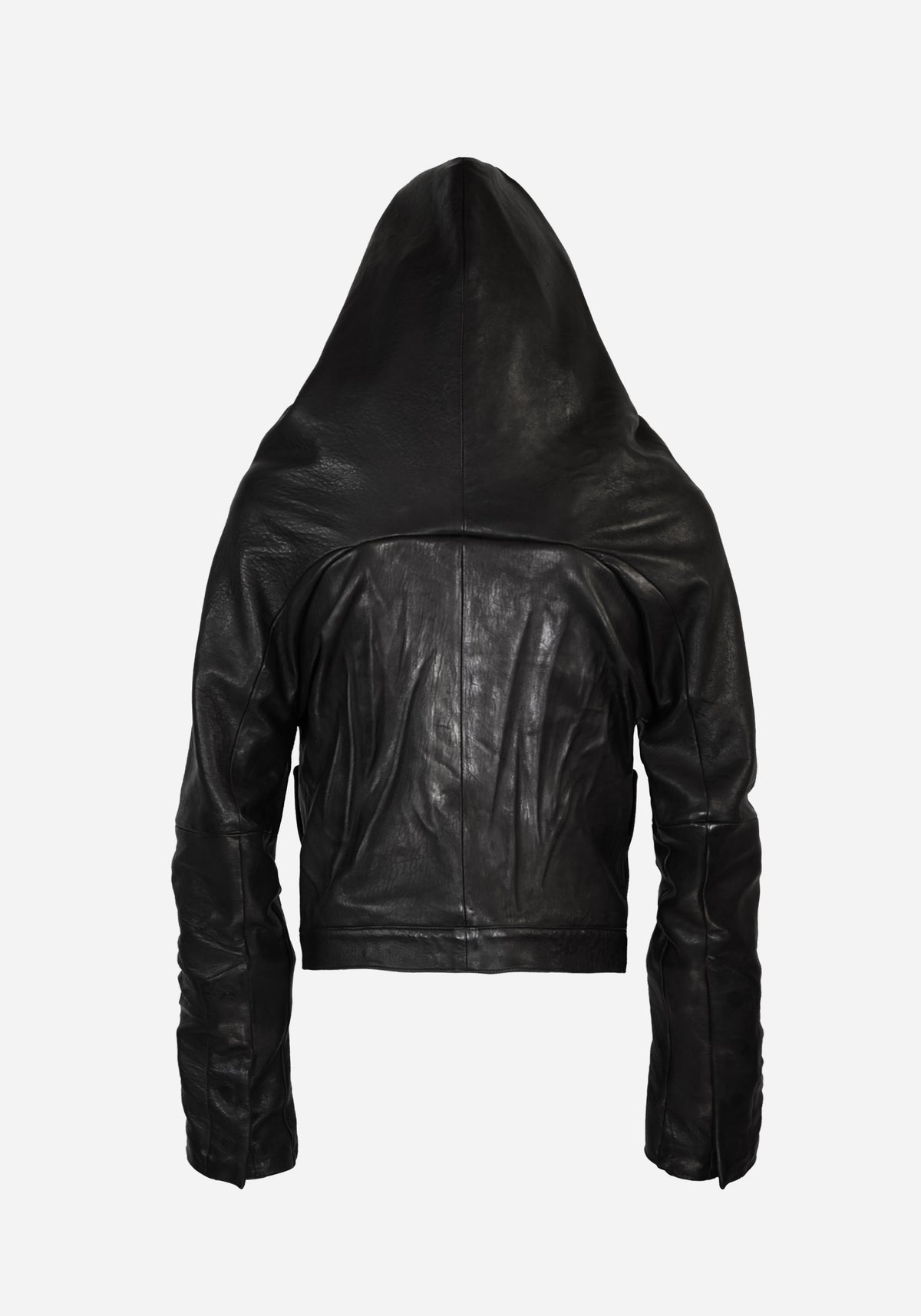 “MACBETHO” MAGNETIC LAYERED LEATHER MAC JACKET