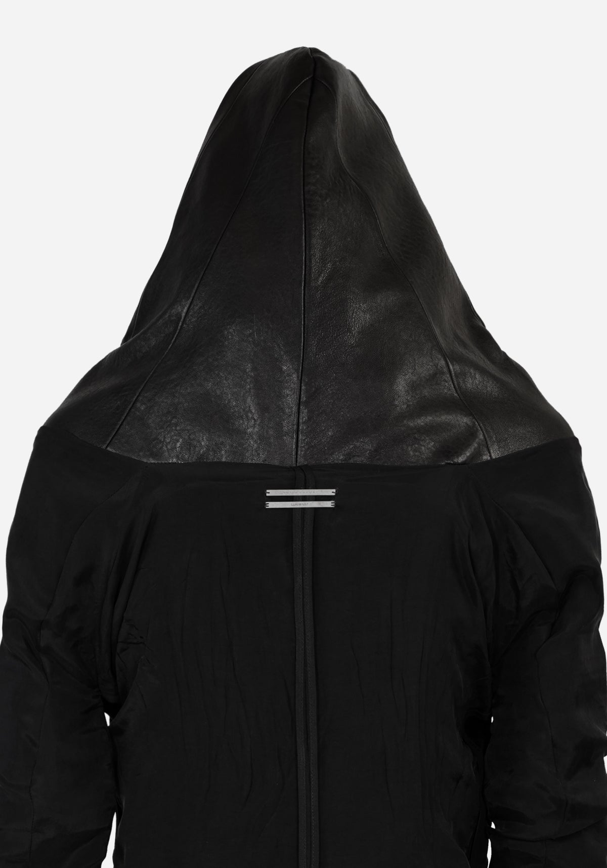 “MACBETHO” MAGNETIC LAYERED LEATHER MAC JACKET