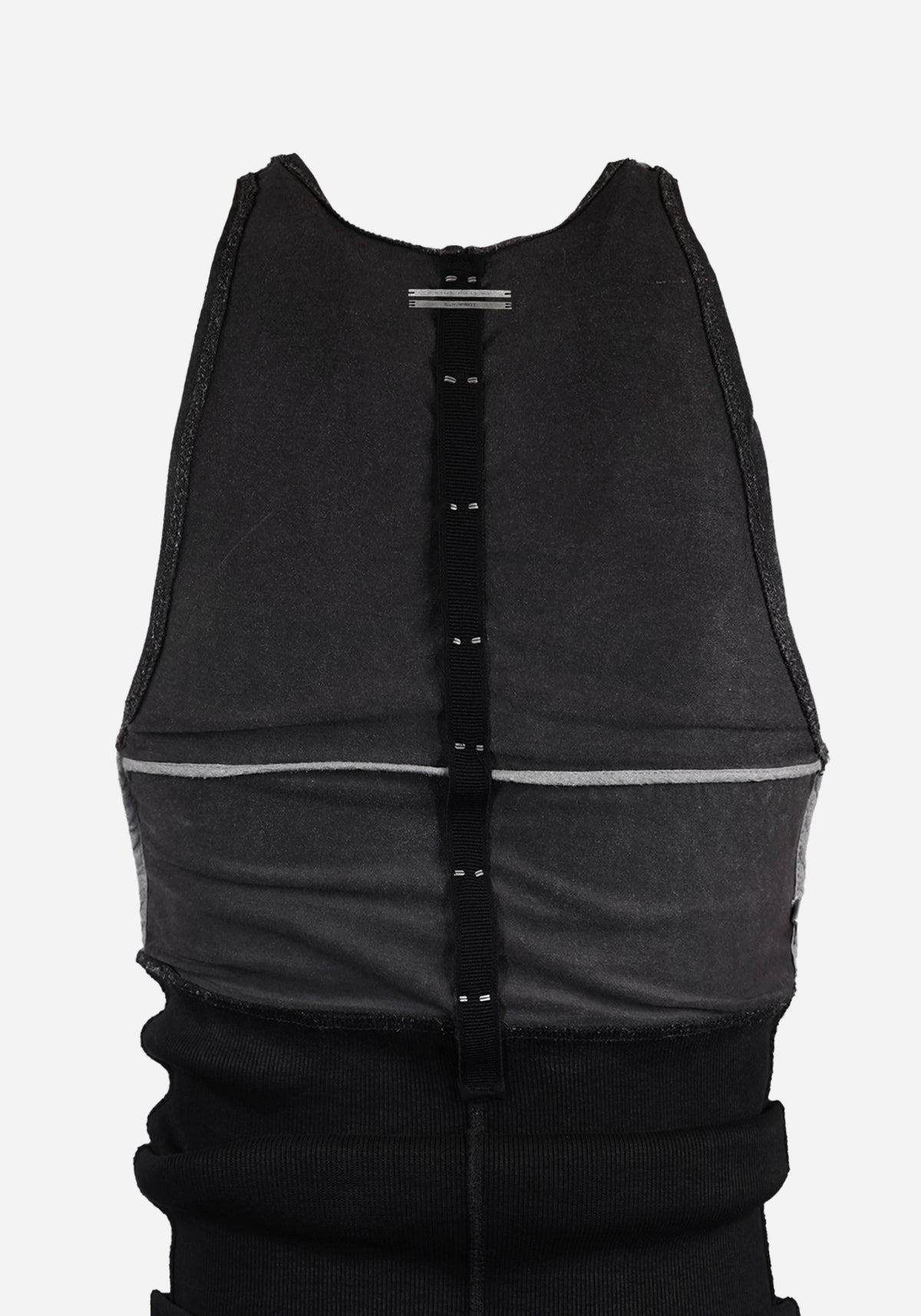 “SKINS” LAYERED CRACK-BONE FLACCID TANK TOP