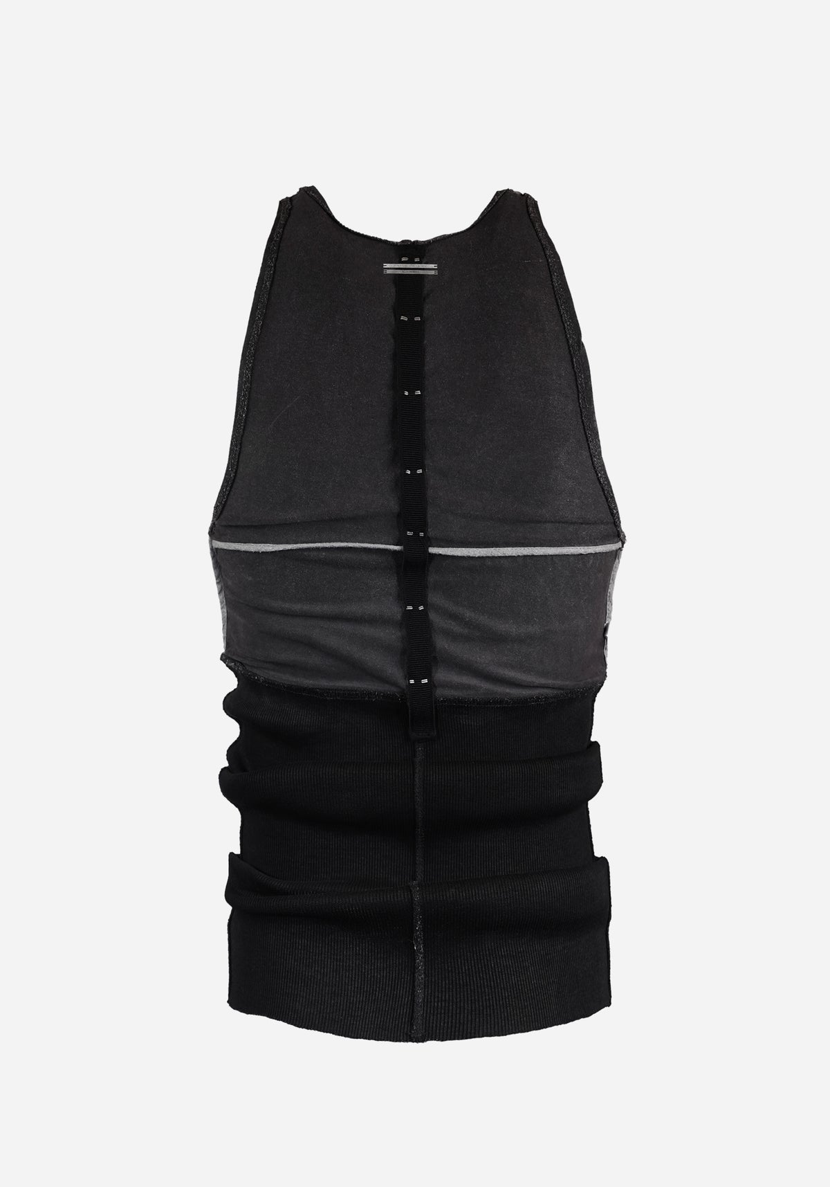 “SKINS” LAYERED CRACK-BONE FLACCID TANK TOP