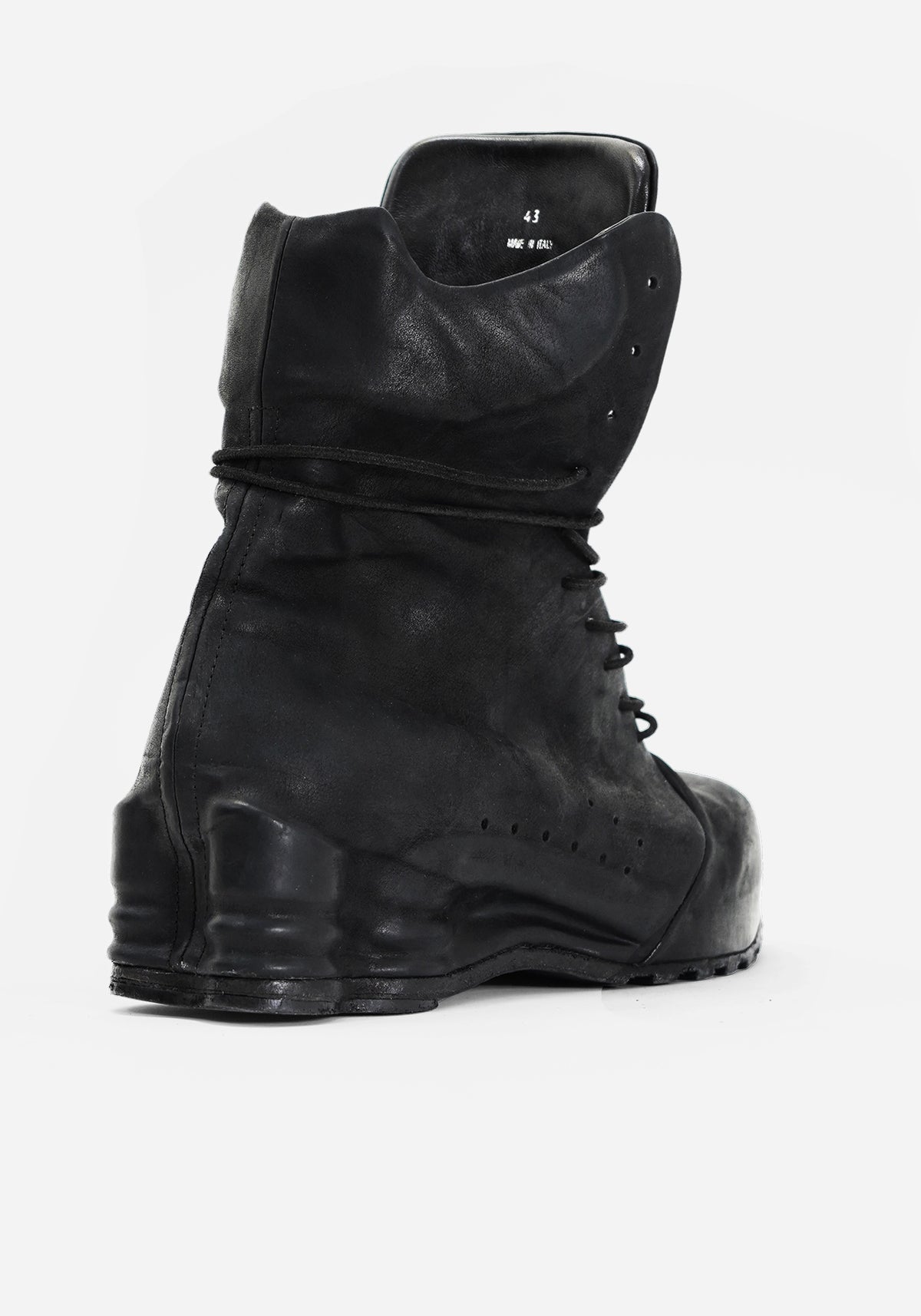 "TARGA" MORPHED SHELL LEATHER SNEAKER HIGH