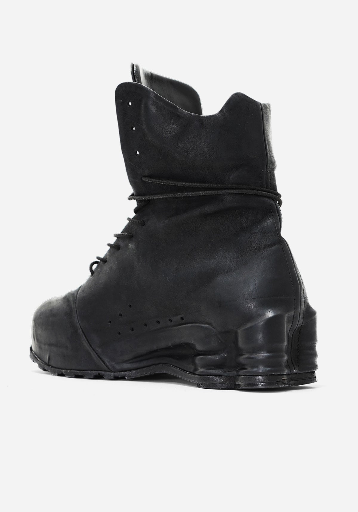 "TARGA" MORPHED SHELL LEATHER SNEAKER HIGH