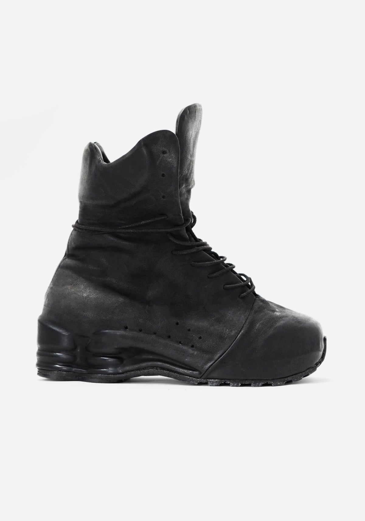 "TARGA" MORPHED SHELL LEATHER SNEAKER HIGH