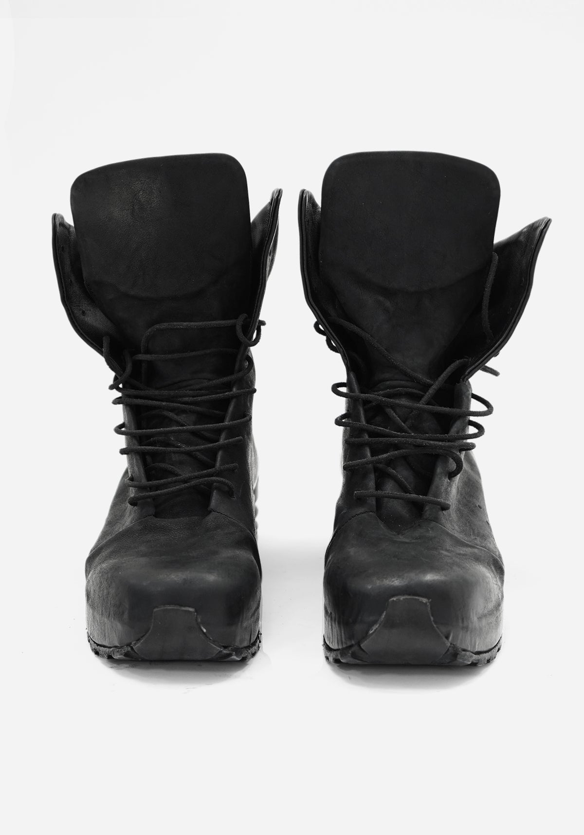 "TARGA" MORPHED SHELL LEATHER SNEAKER HIGH