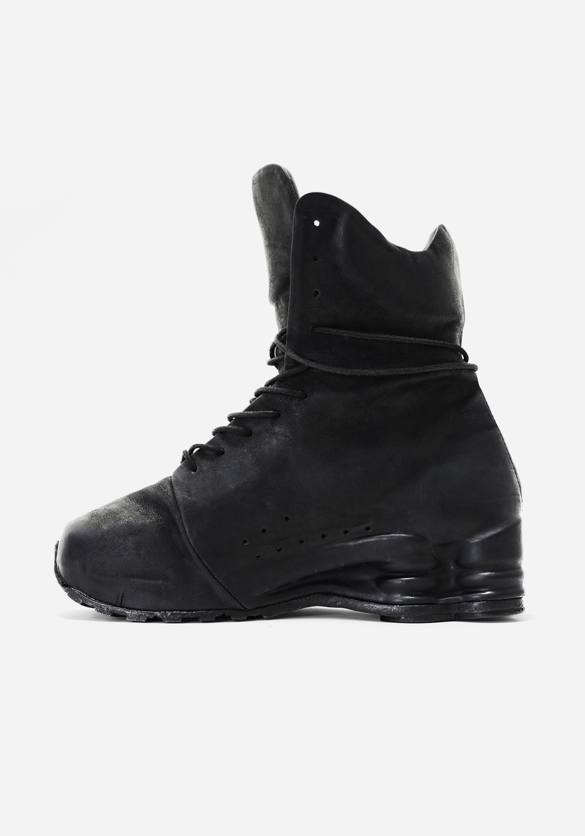 "TARGA" MORPHED SHELL LEATHER SNEAKER HIGH