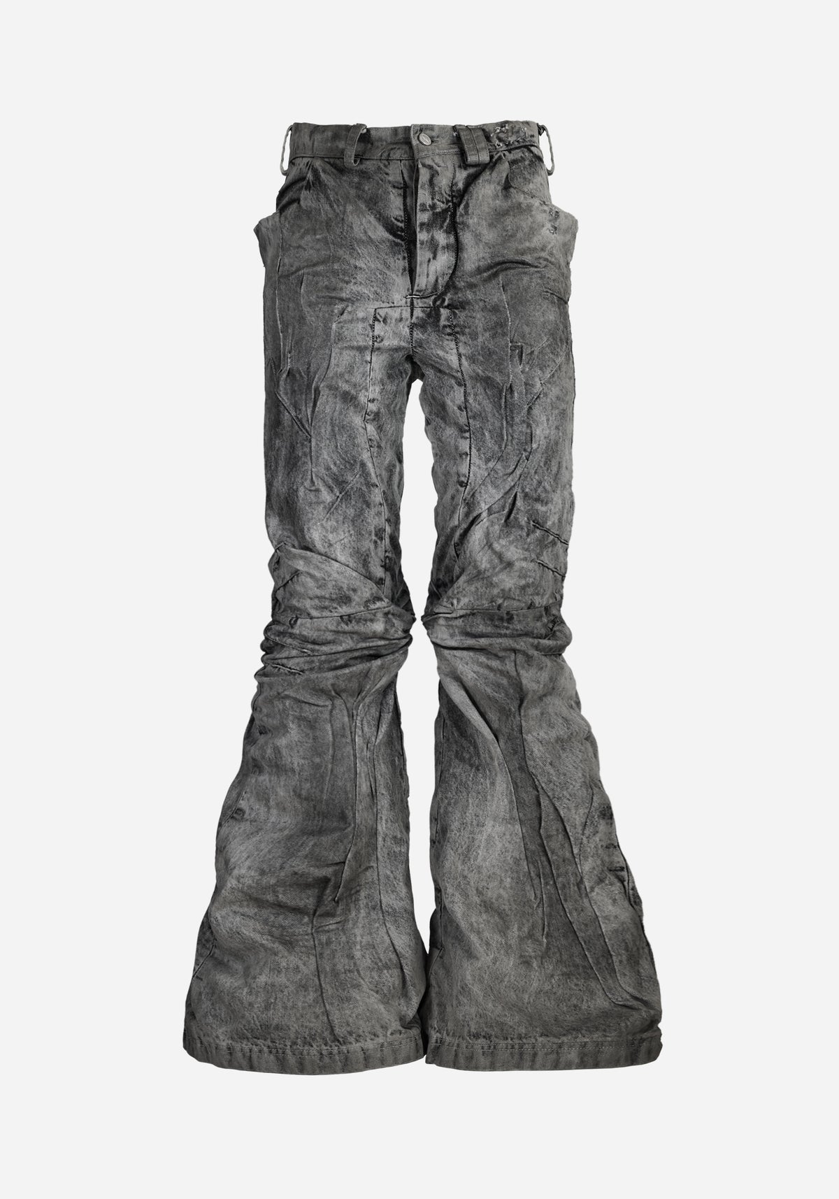 “KNOTTERSTAR” INSERTED KNOT HYDRAULIC PRESSED FLARED DENIM