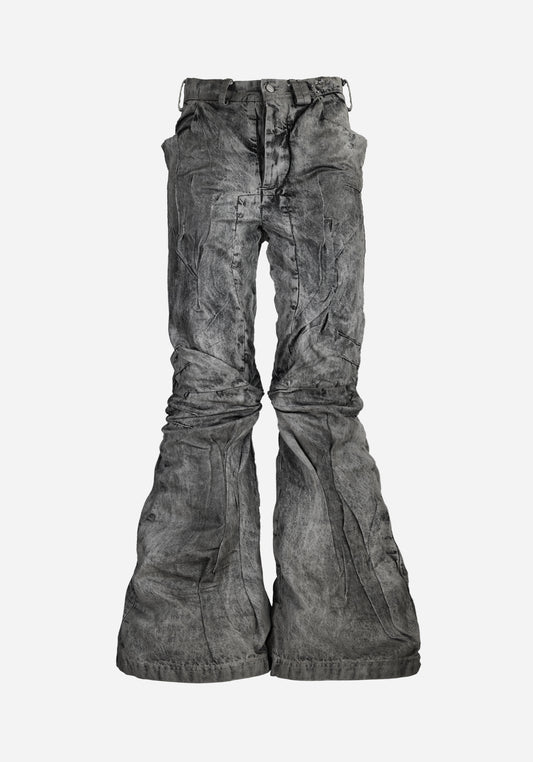 “KNOTTERSTAR” INSERTED KNOT HYDRAULIC PRESSED FLARED DENIM