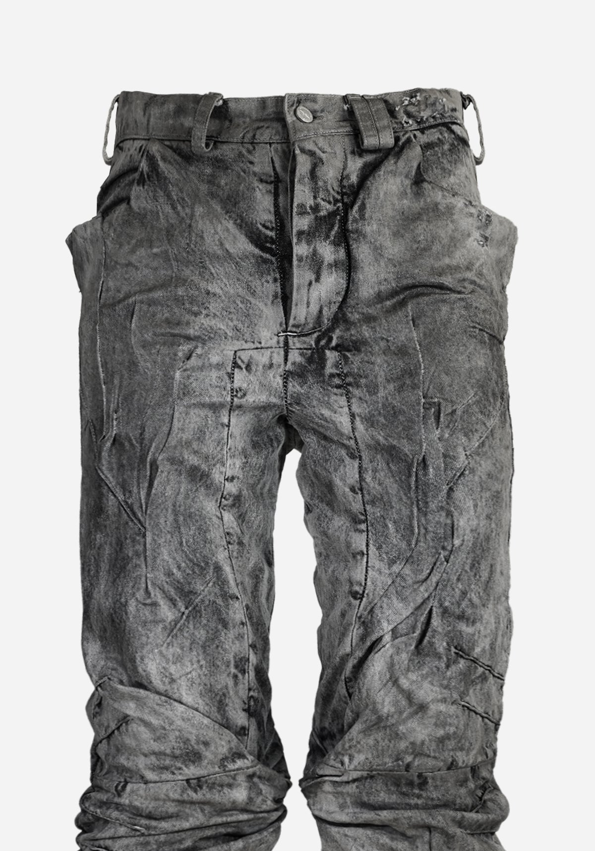 “KNOTTERSTAR” INSERTED KNOT HYDRAULIC PRESSED FLARED DENIM