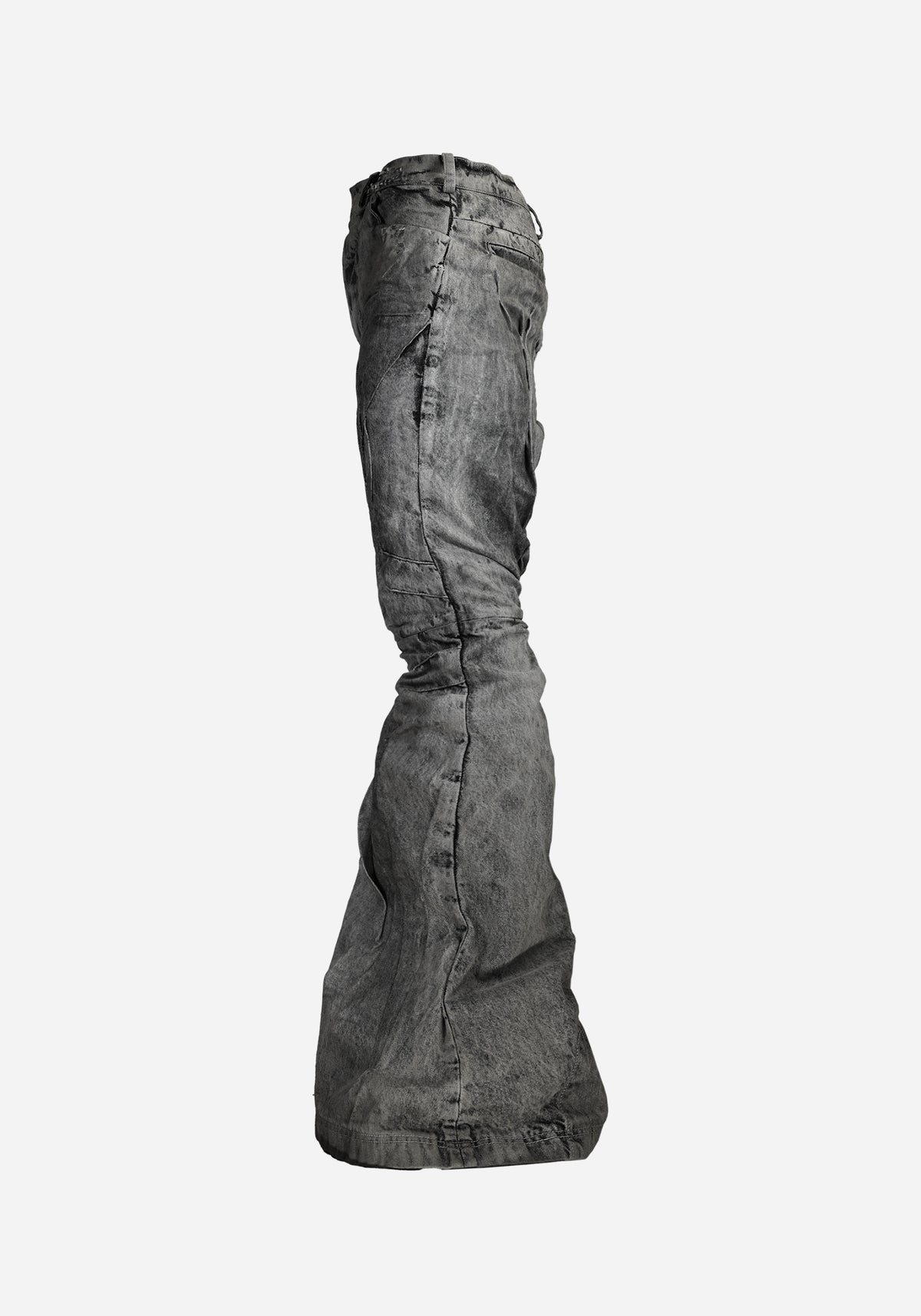 “KNOTTERSTAR” INSERTED KNOT HYDRAULIC PRESSED FLARED DENIM