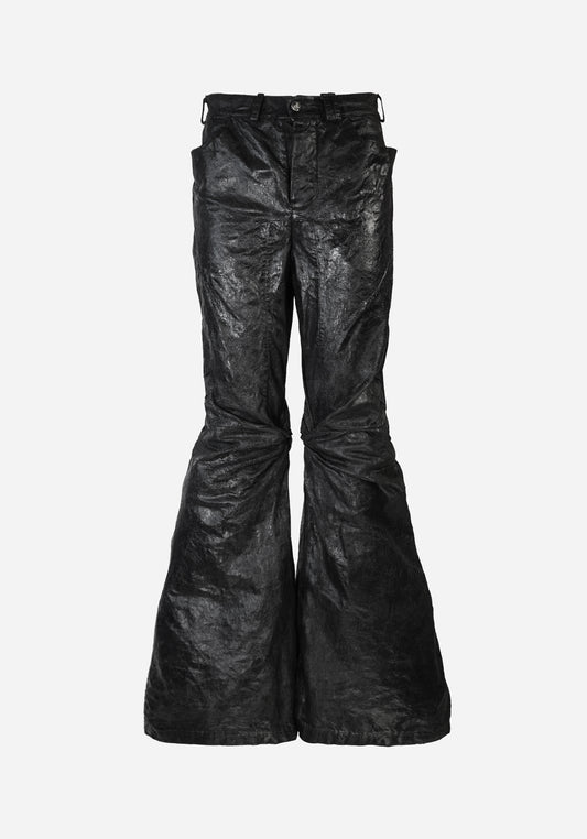 “KNOTTERSTAR” INSERTED KNOT FLARED GLASS DENIM